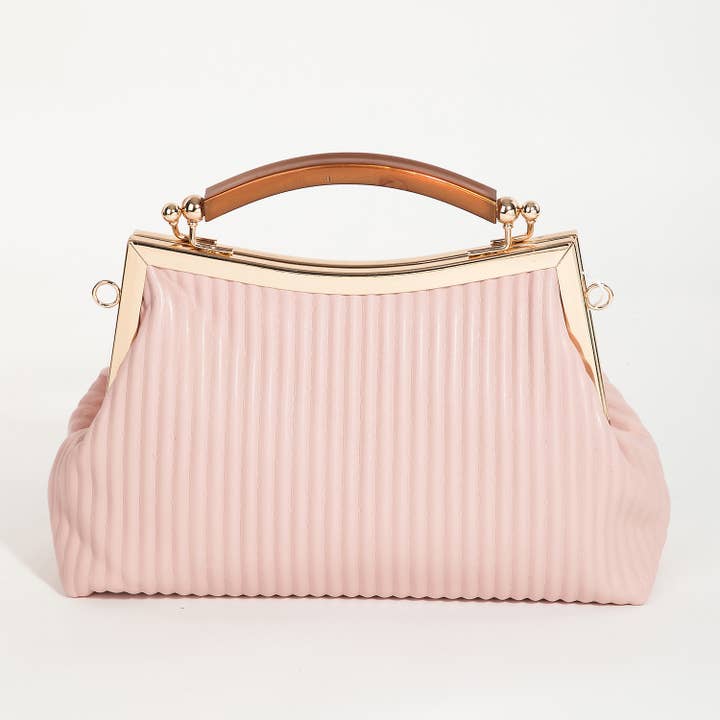 Collections by Fame Accessories - Wholesale Top Handle Bag - Women's - Ribbed Texture Fashion Handbag