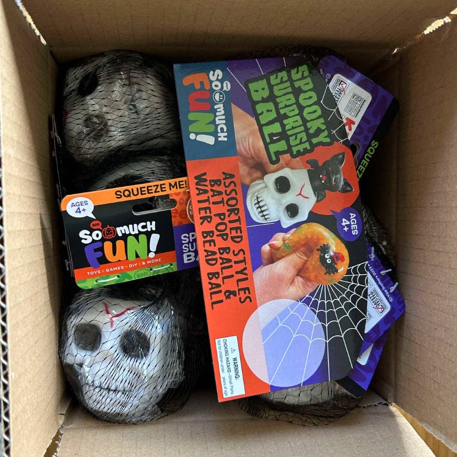 Novelty Closeout - Wholesale Squishy Toy - Kids & Baby - Halloween Spooky Surprise Squishy Ball Assortment - 12/Pack1