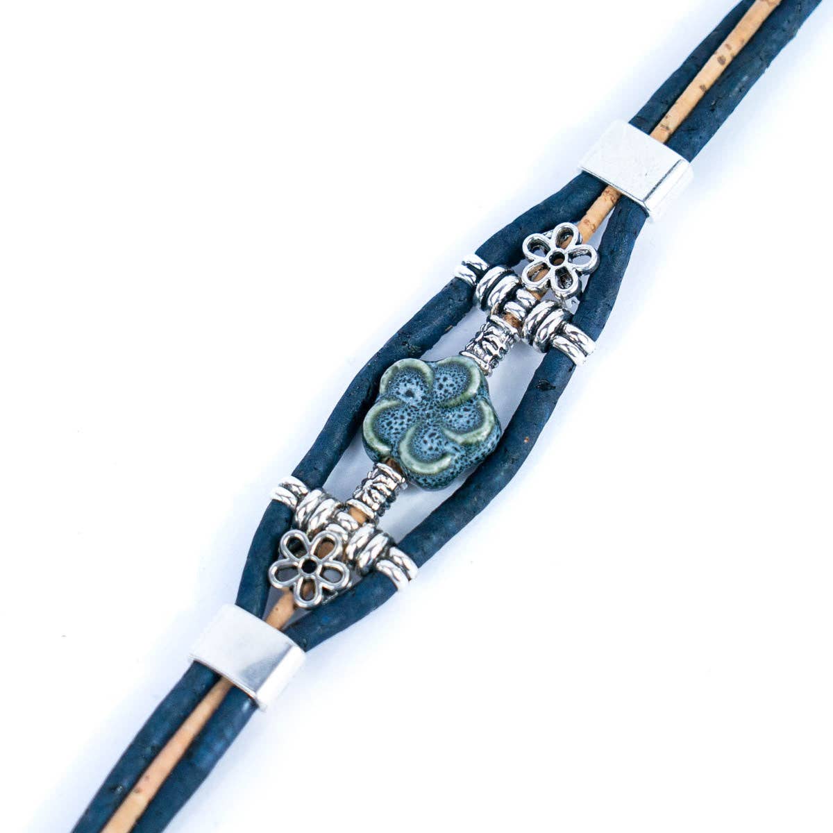 Meninas Bonitas Cork - Wholesale Armband met kralen - Gekleurde porseleinen kralen handgemaakte vriendschapsarmband BR-501-MIX-54