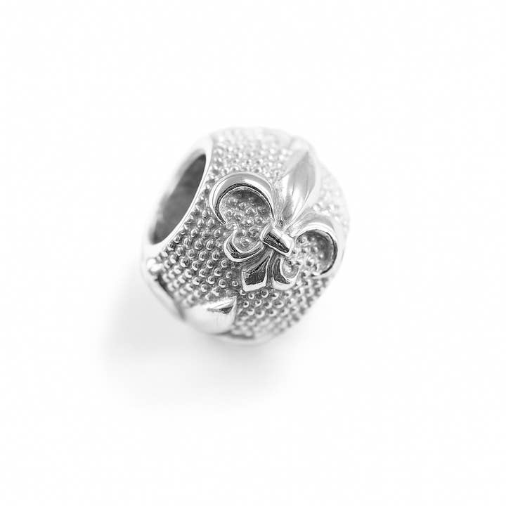 Charm/Charm Fleur de Lys Rhodium-Plated 925 Silver for wholesale by TALISMAN JEWELLERY (D&Fidanverdi, S.L.)