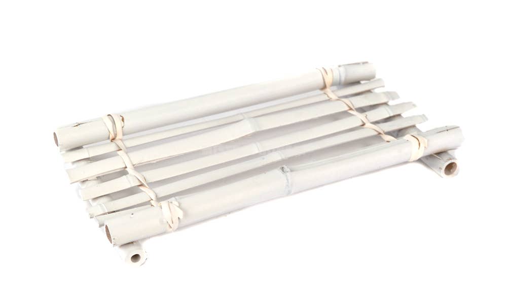 MISTRAL BONSAI - Wholesale Plant Pot Stand - White bamboo tray1