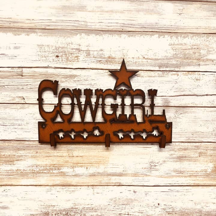 Universal Ironworks USA - Wholesale Wall Hook - Cowgirl with Star Triple Key Hook