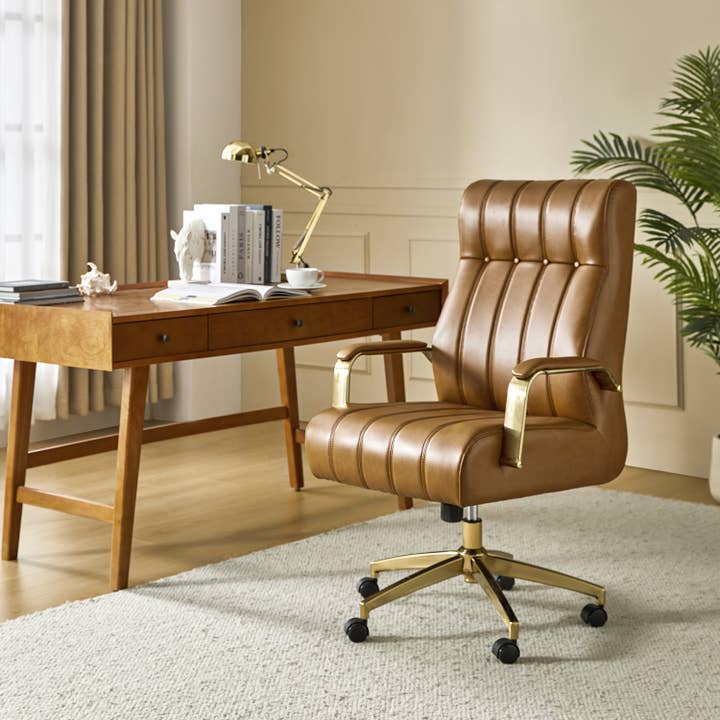 Conan Leather Ergonomic Executive Office Chair for wholesale by Karat Home