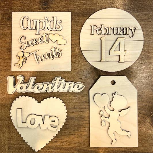 Gelaagd dienblad voor Valentijnsdag Set ongeverfde voor wholesale door Party Kat Designs