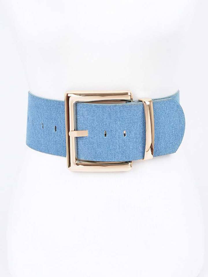 CEINTURE TENDANCE EN JEAN À GRANDE BOUCLE GRANDE TAILLE 111-HB8697 pour la vente par anbfashion