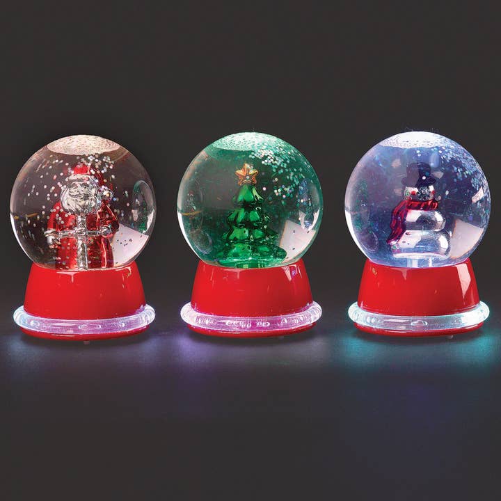 LED Mini Dome 3 Assorted Mercury Finish; 24-piece Display for wholesale by Roman