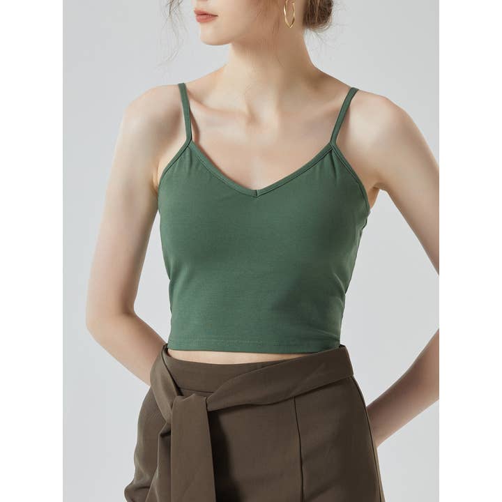 Rosa Clothing - Wholesale Tank Top - Women's - Essential built-in bra low back tank top