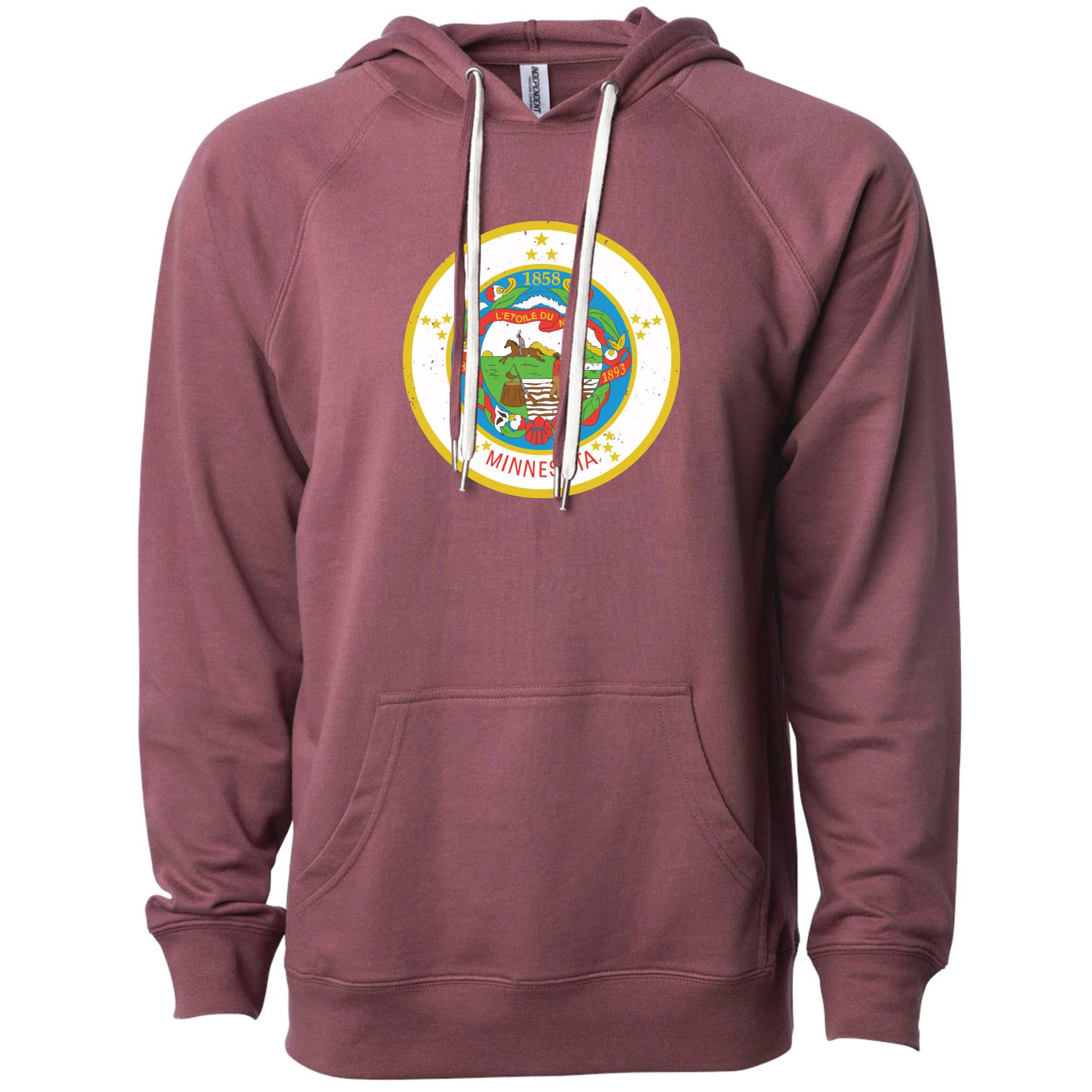 Minnesota Awesome - Wholesale Graphic Sweatshirt - Unisex - Vintage Minnesota State Flag Lightweight Hoodie1