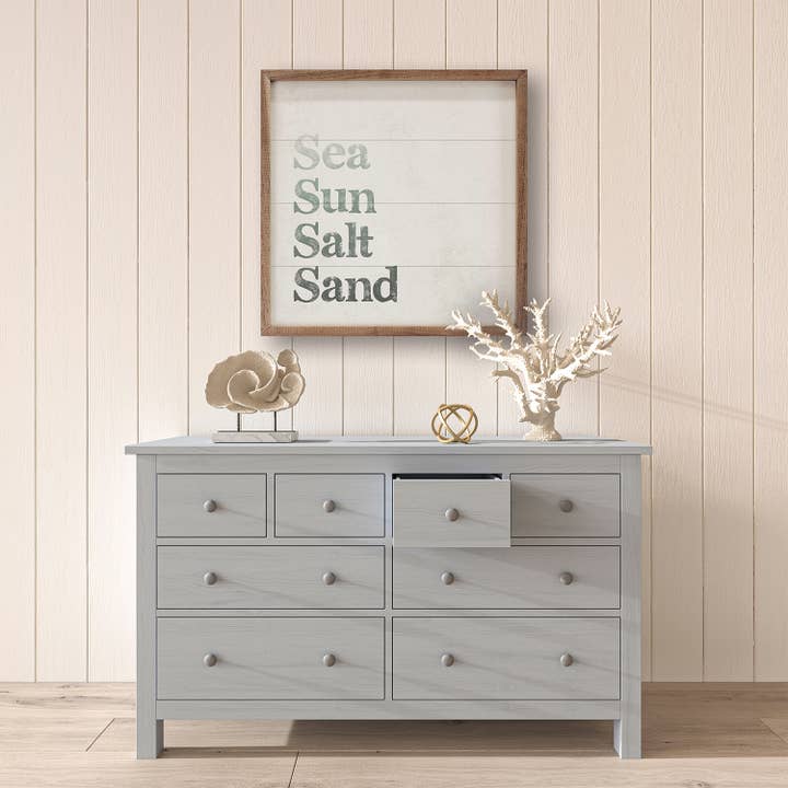 Kendrick Home - Wholesale Wood Wall Art - Sea Sun Salt Sand2
