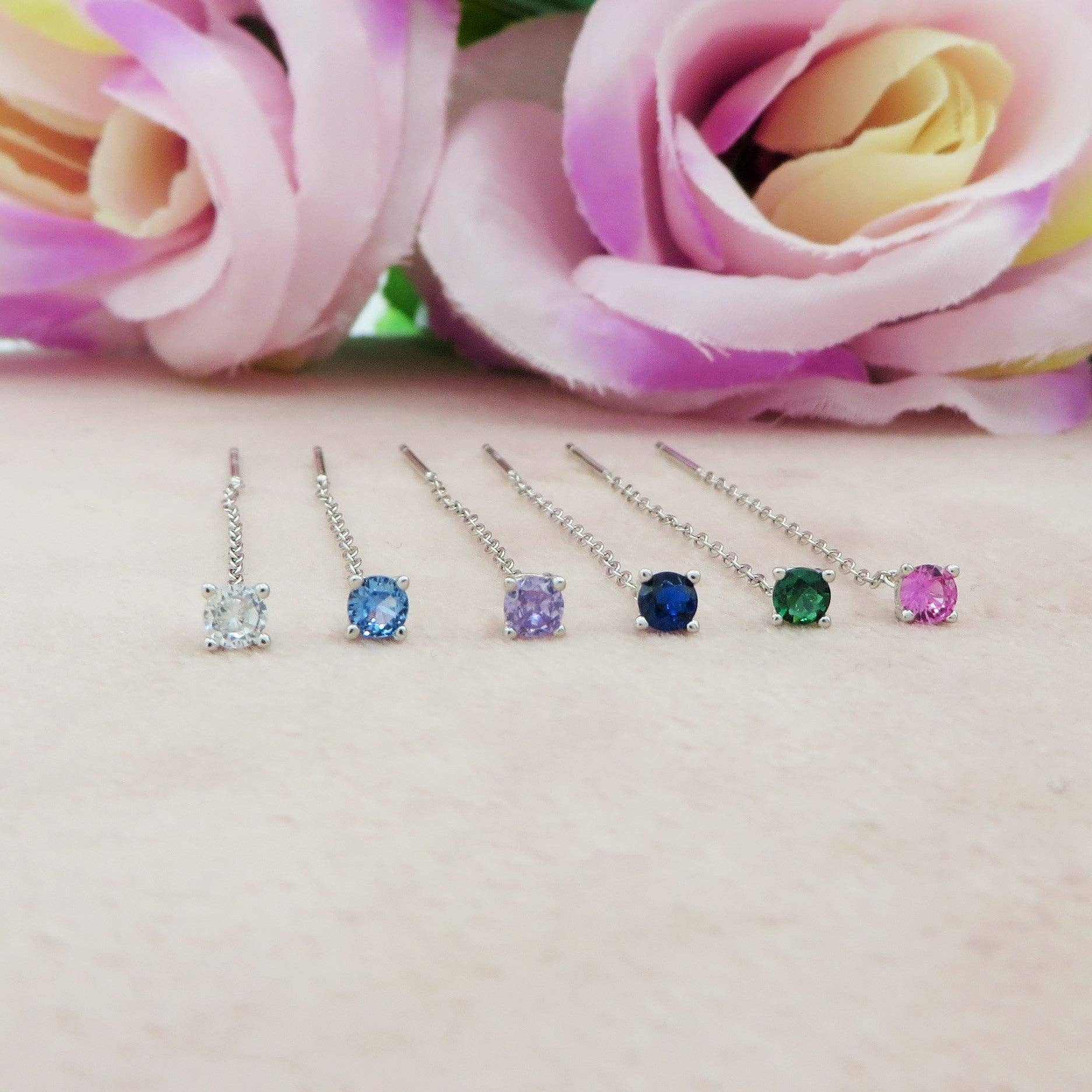 Daemon srls - Vente Boucles d'oreille uniques - SHINY ~ Boucle d’oreille pendante en argent 925 avec point de lumière en zirconium cubique - glissante6