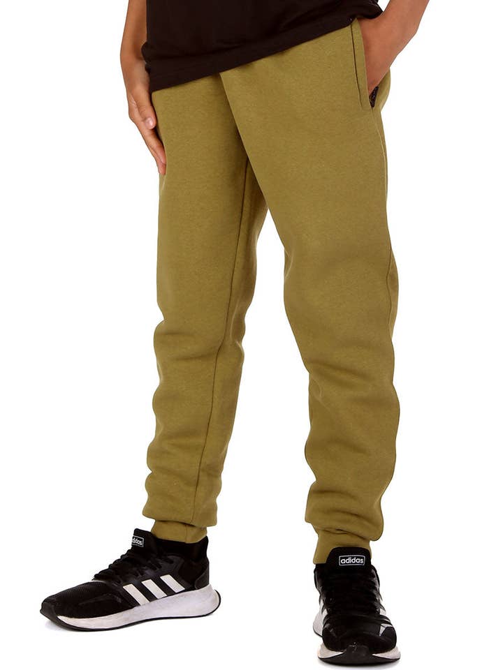 Trendy Toggs Kids Original Olive Green Joggers for wholesale by Trendy Toggs
