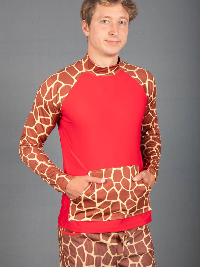 Men'S Long Rash Guard Shirt "Giraffe" for wholesale by Alon Clothing
