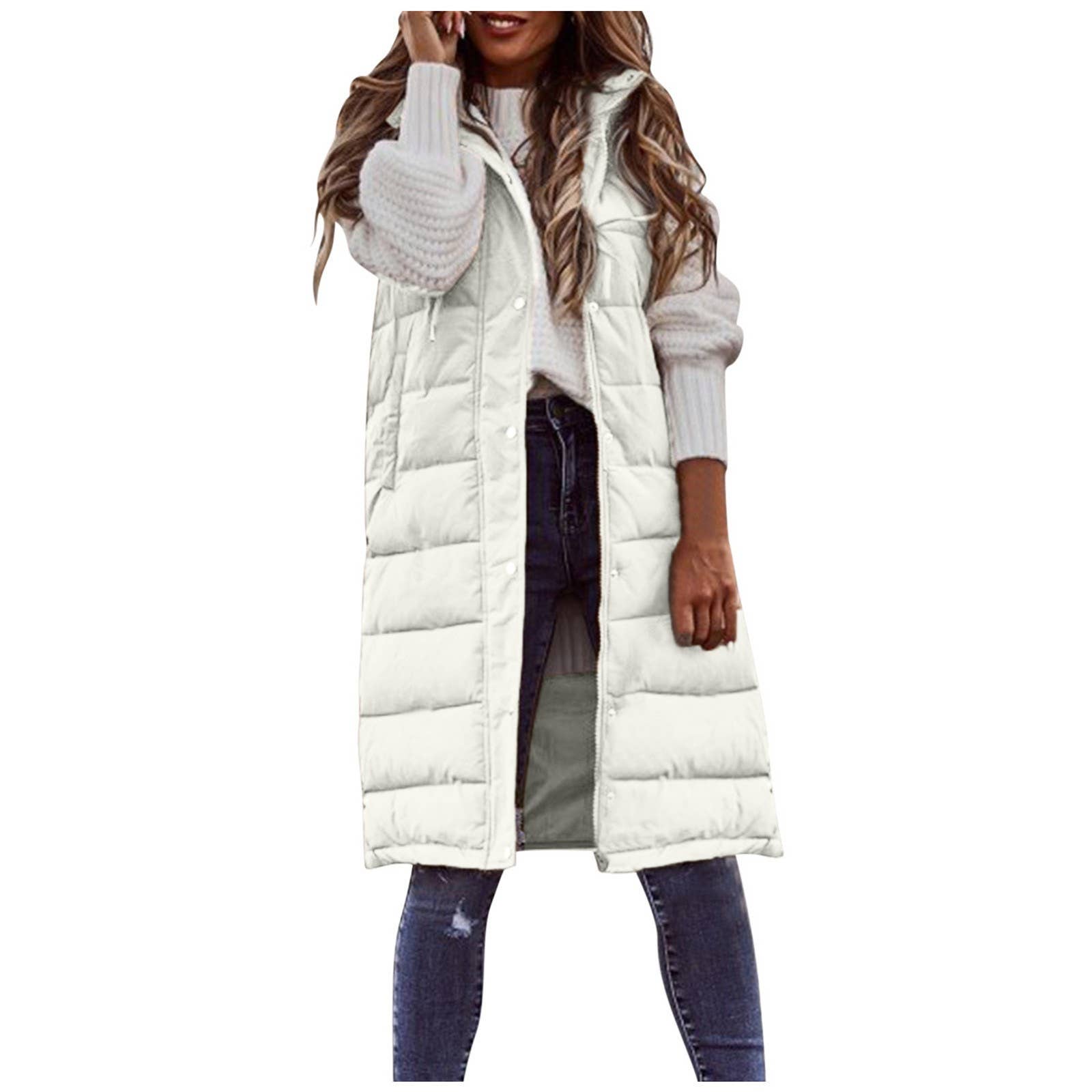 Miss Sparkling - Wholesale Outerwear Vest - Women's - Long Puffer Vest4