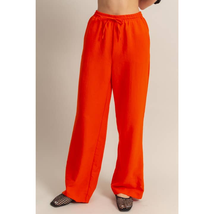HYFVE - Wholesale Pants - Women's - DZ25A895-High-Waist Wide Leg Woven Pants