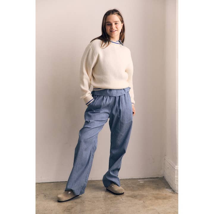 The Blank Lab - Wholesale Knit Sweater - Women's - CONTRAST COLOR SWEATHER TOP (AAB580)