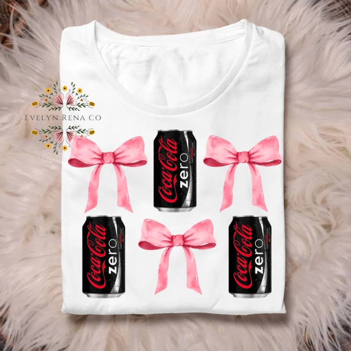 Cola zero vintage bow tee for wholesale by Evelyn Rena co