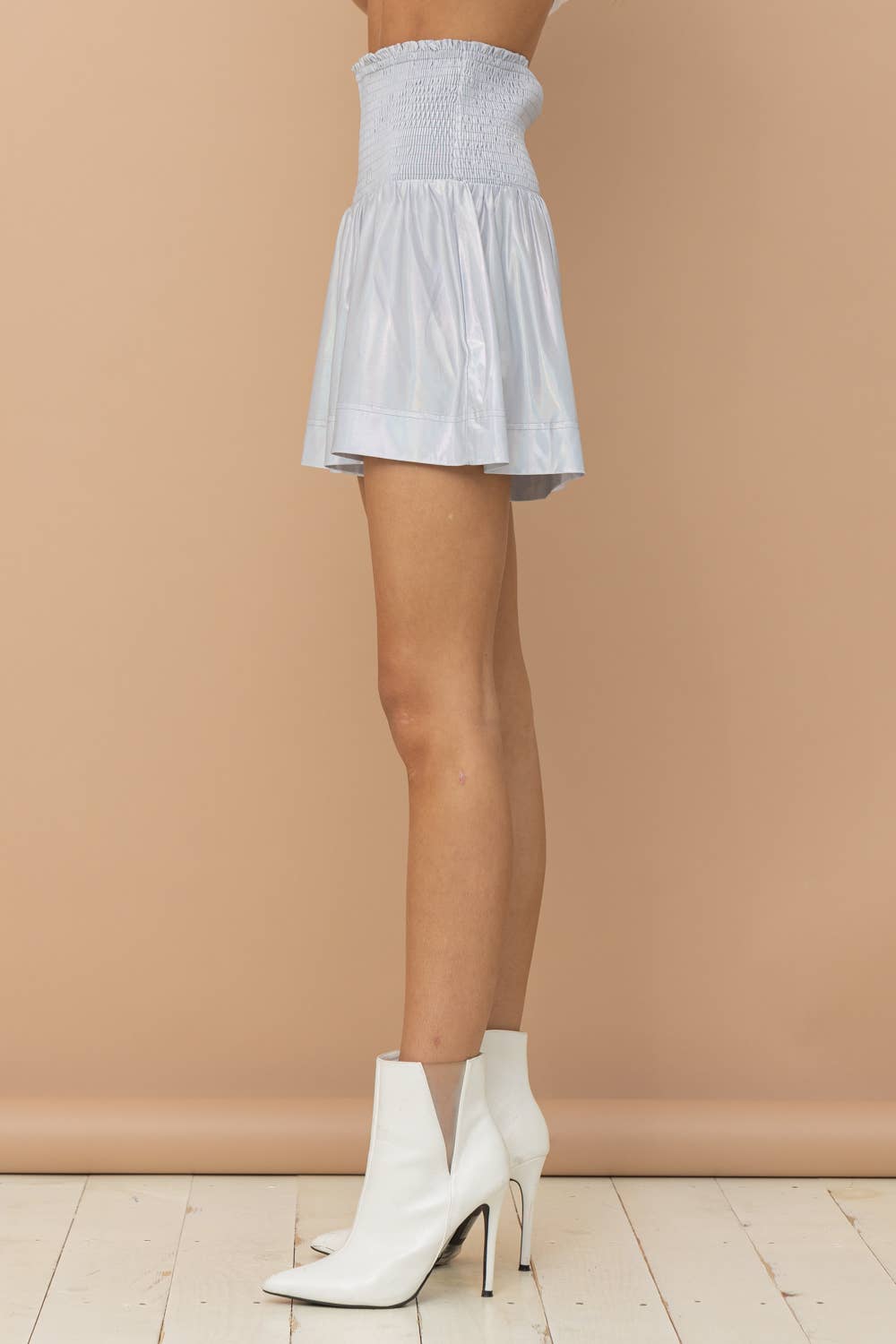 Blue B - Wholesale Shorts - Women's - 22350P - Smocked Waist Metallic Golden Shorts7