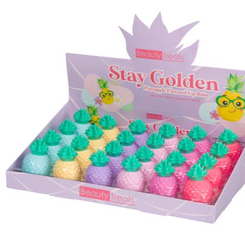 Majestic Wholesale - Wholesale Lip Balm Set - BEAUTY TREATS PINEAPPLE LIP BALM 24PCS