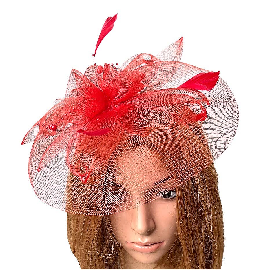 Diacly - Wholesale Fascinator Hat - Women's - Flower Mesh Flapper Fascinator s184