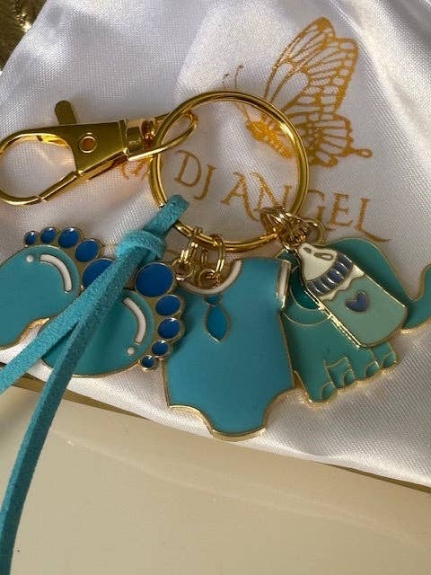 Miss DJ Angel – Porta-chaves - Crianças por atacado – Porta-chaves bebé recém-nascido, porta-chaves it's a boy, porta-chaves criança nascimento, presente nascimento menino, presente nascimento bebé3