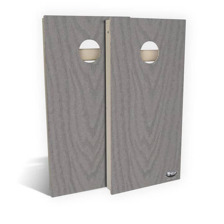 Trex Pebble Grey All-Weather Cornhole Set for wholesale by Skip's Garage
