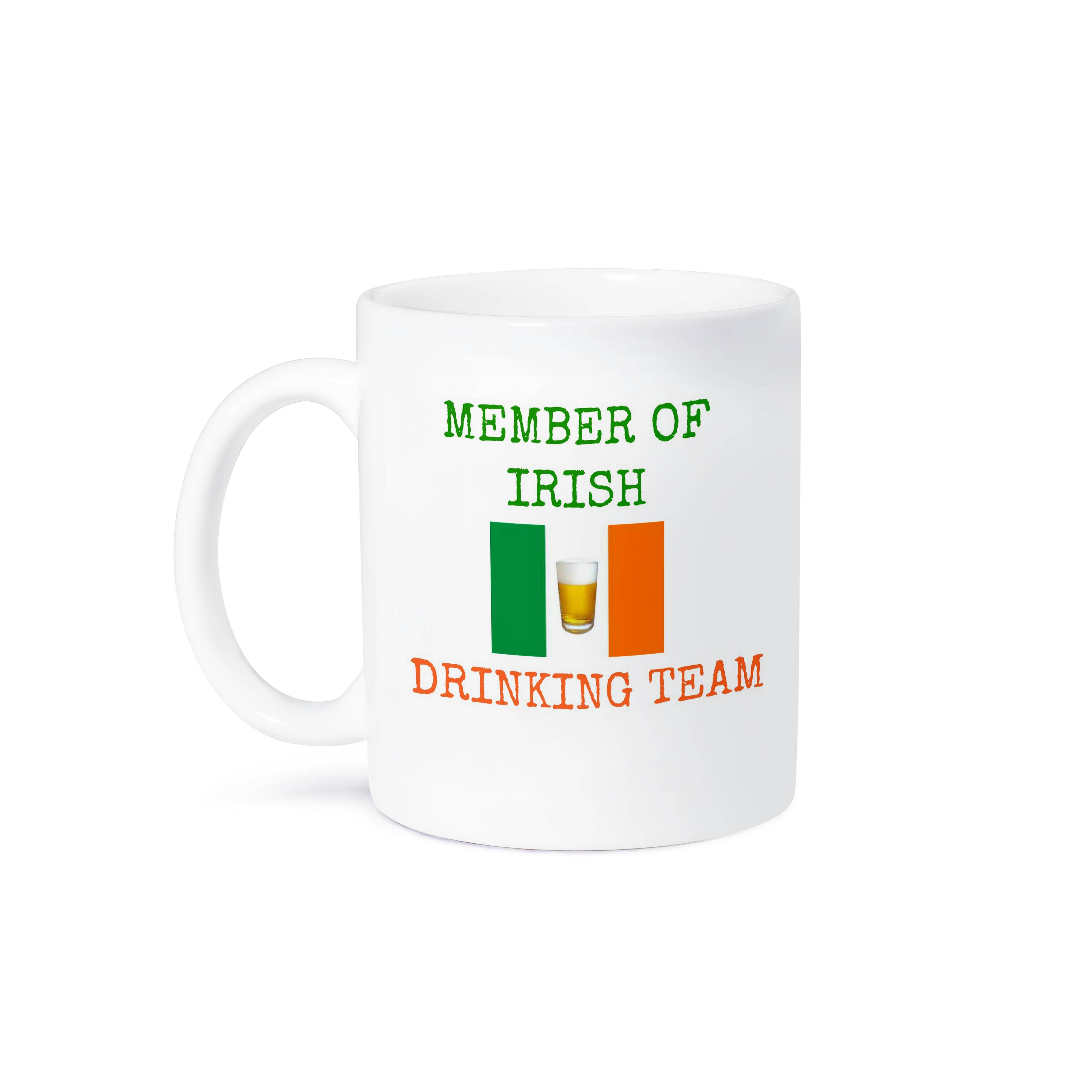 3dRose – wholesale Coffee mug – 3dRose, member Irish drinking team, green letters with Ireland flag and beer, Mug8