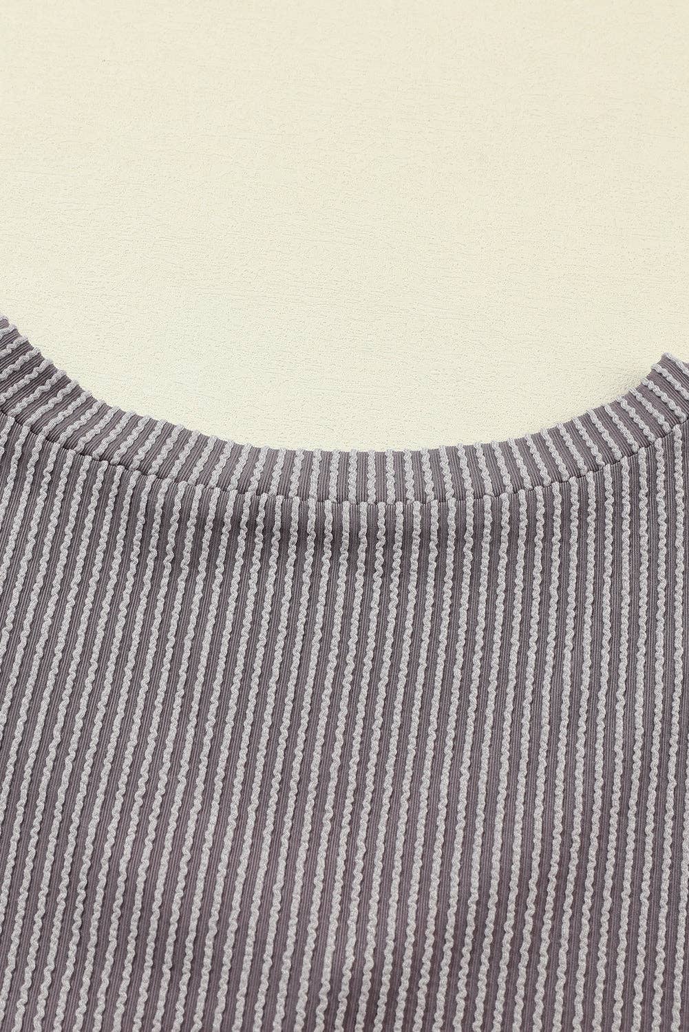 Lovesoft - Wholesale T-Shirt - Women's - Women's Valerian Corded V Neck Chest Pocket Loose T-shirt33