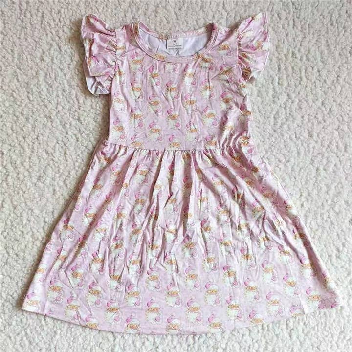 Aier Wholesale - Vente Robe – enfant - Robes de Noël en perles roses pour bébés filles