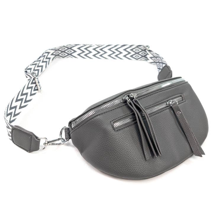 Black Ginger - Wholesale Crossbody bag – Women's - Crossbody Sling Bag - Vegan Leather - Grey