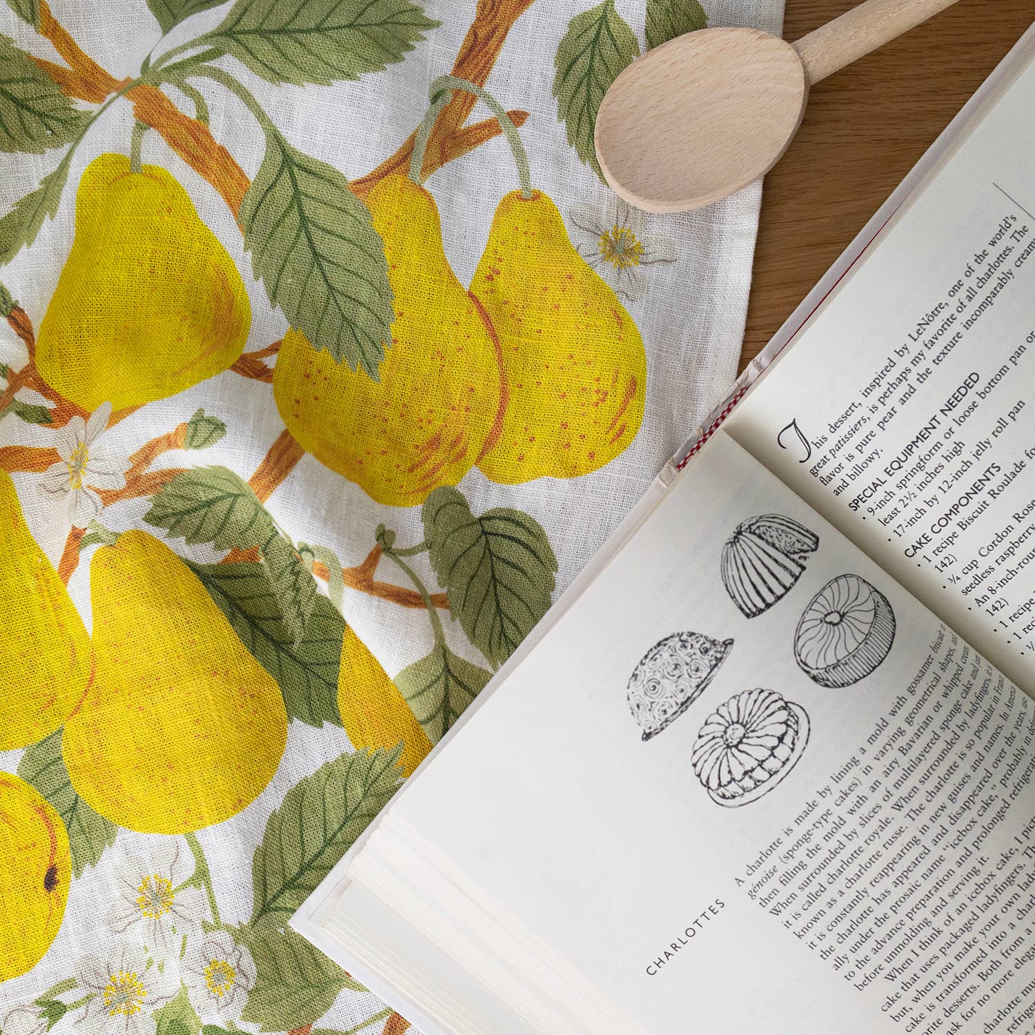 Botanica Paper Co. - Wholesale Tea Towel - PEAR ORCHARD | 100% LINEN TEA TOWEL2