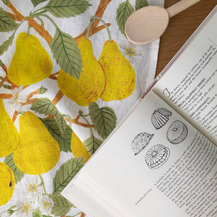 Botanica Paper Co. - Wholesale Tea Towel - PEAR ORCHARD | 100% LINEN TEA TOWEL2
