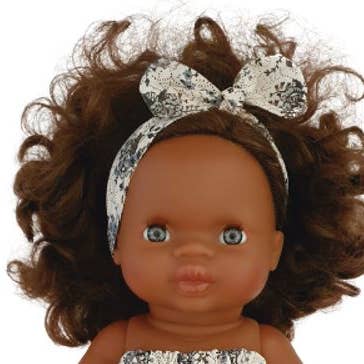 Black Navy Flower Headband for wholesale by Maman Poule et Papa Coq