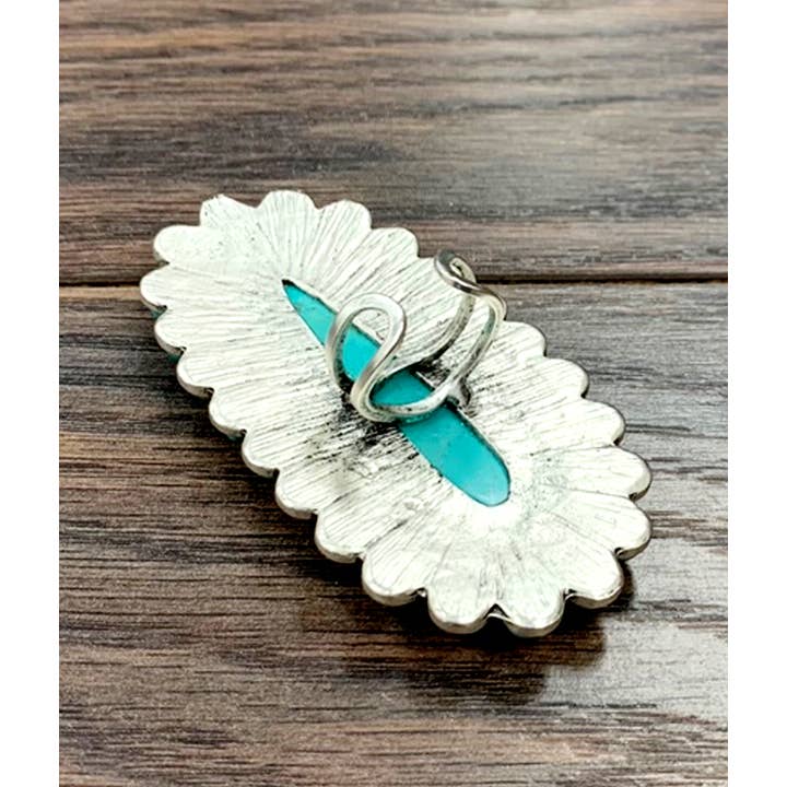 ISAC Trading Inc - Venta al por mayor Anillos grandes/de cóctel - 750301, Turquesa, Anillo Ajustable de Latón1