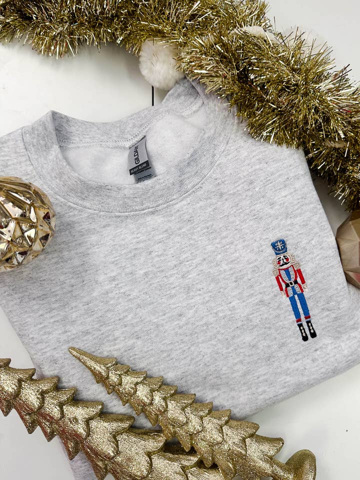 Spirit+Tribe - Wholesale Sweatshirt - Women's - NUTCRACKER EMBROIDERED SWEATER1