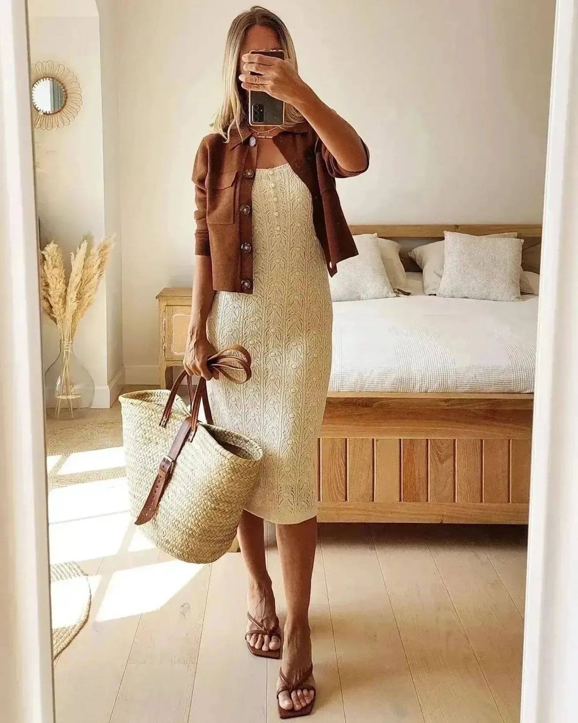 NomadWeave Ltd – Saco de praia por atacado – Saco de palha FRENCH BASKET com alças de couro, bolsa de praia4