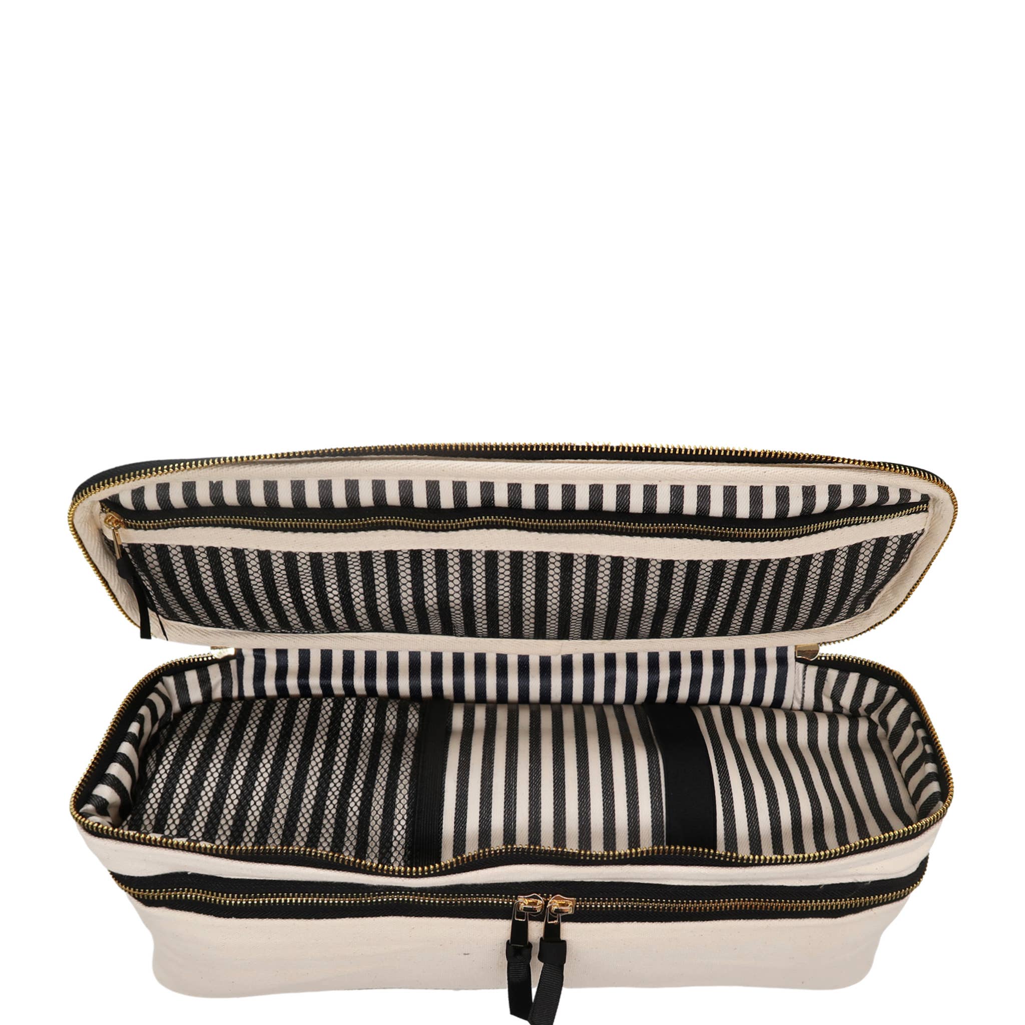 Bag-All - Wholesale Makeup/Cosmetic Bag - Double Hair Tools Travel Case, Cream8