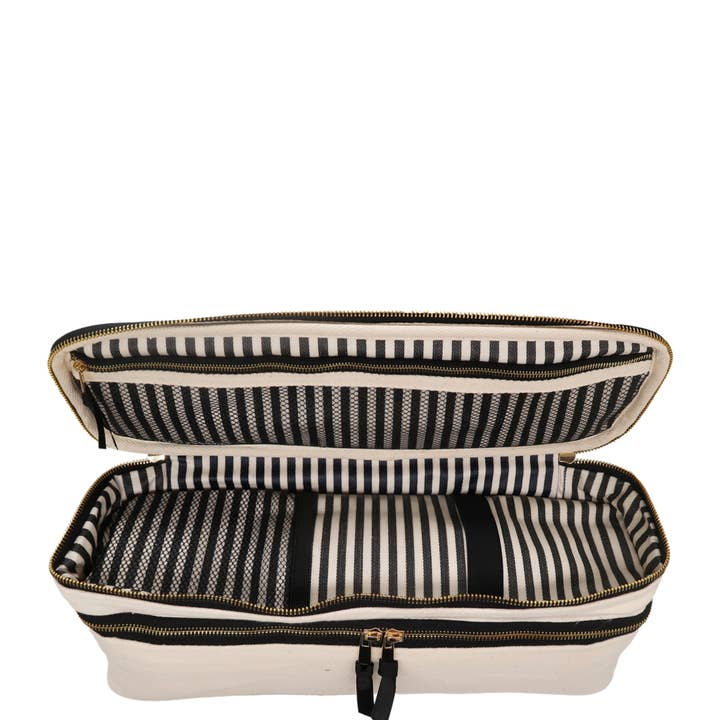 Bag-All - Wholesale Makeup/Cosmetic Bag - Double Hair Tools Travel Case, Cream8