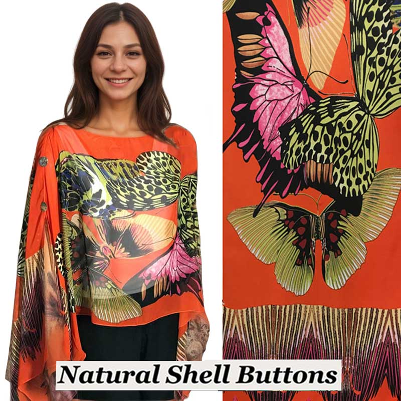 The Magic Scarf Company – wholesale Poncho - Dam – 1799 - Silkeslen poncho/kappa med sex knappar79