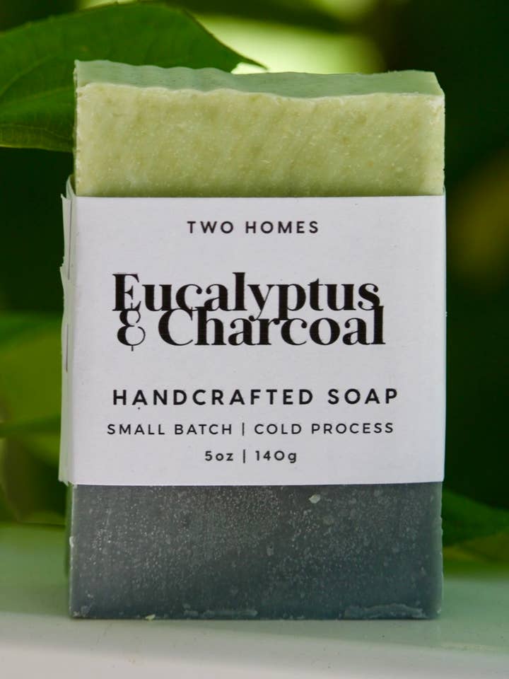 Eucalyptus & Charcoal Bar Soap for wholesale by Two Homes