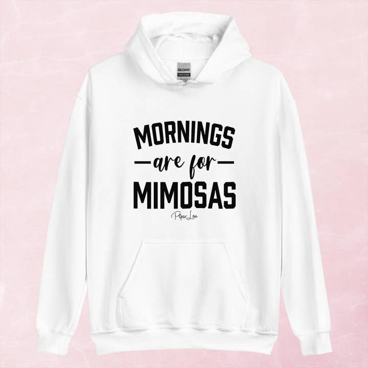 Mornings Are For Mimosas Graphic Hoodie for wholesale by Piper Lou Collection