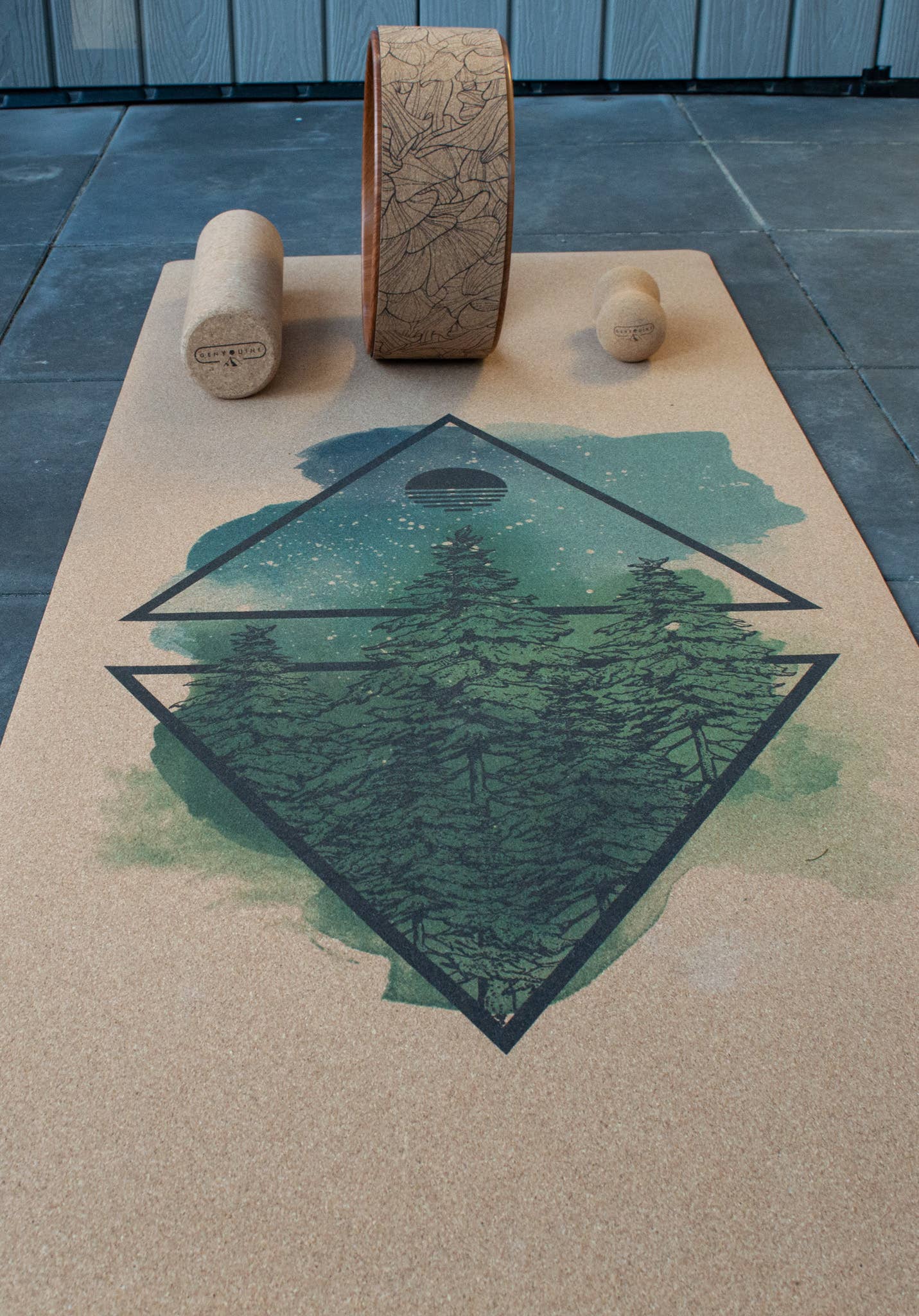 genYOUine - Wholesale Yoga Mat - Cork Yoga Mat - Coloured Forest3