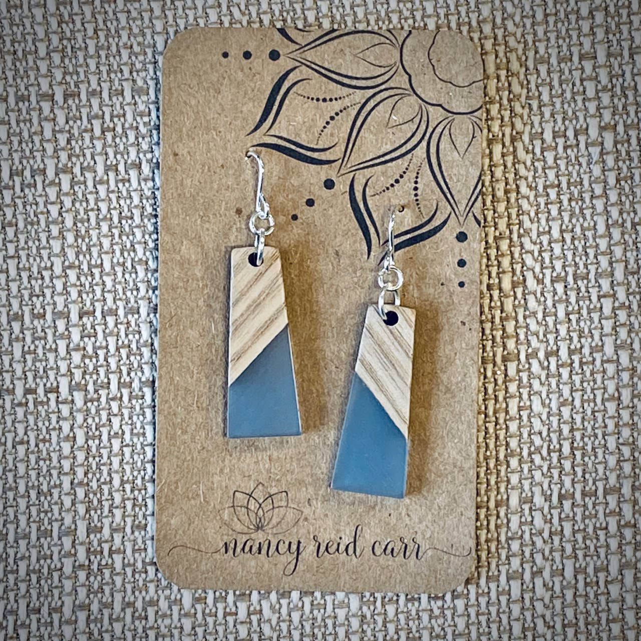 Nancy Reid Carr - Wholesale Dangle Earrings - Modern Boho - Trapezoid Earrings Wood/Resin3