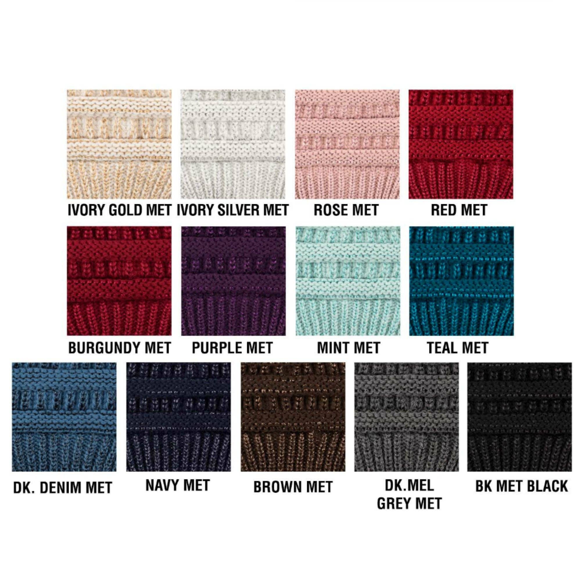 Truly Contagious - Vendita all'ingrosso Berretto - Donna - Berretto metallico CC Bun (MB-20 METALLIC)14