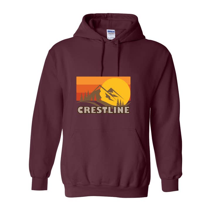 Lake Gregory/Crestline Fall Sunset - Hooded Sweatshirt for wholesale by Wears The Mountain