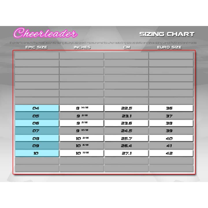 Epic Skates - Wholesale Sporting Accessories - Epic Cheerleader Quad Roller Skates