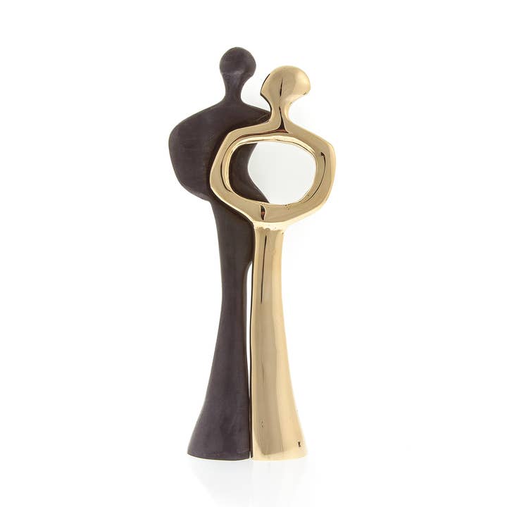 Scultura coppia abbracciata (2 pezzi), decorazione in metallo massiccio per la vendita all'ingrosso da parte di ARTIA LTD