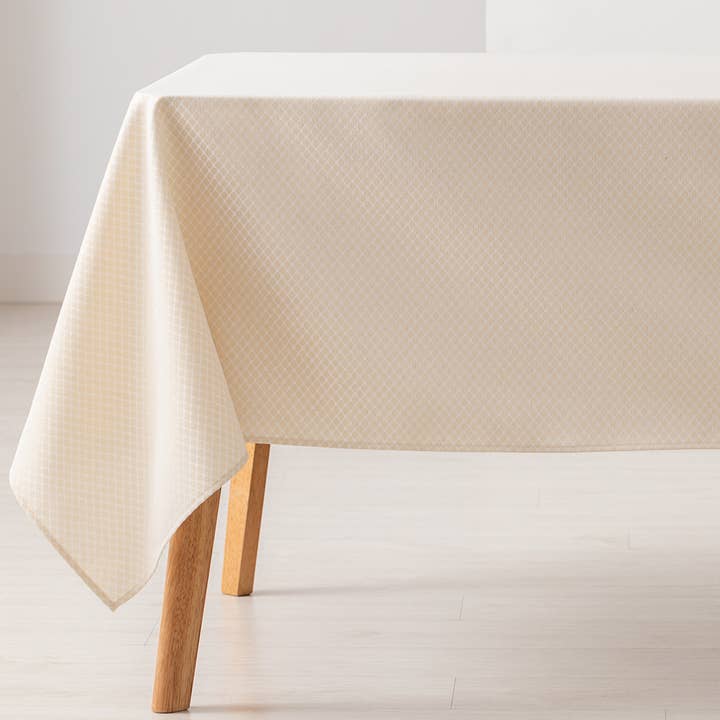 GAMUSI - Wholesale Tablecloth - Waterproof jacquard cotton geometric tablecloth LOSAN23
