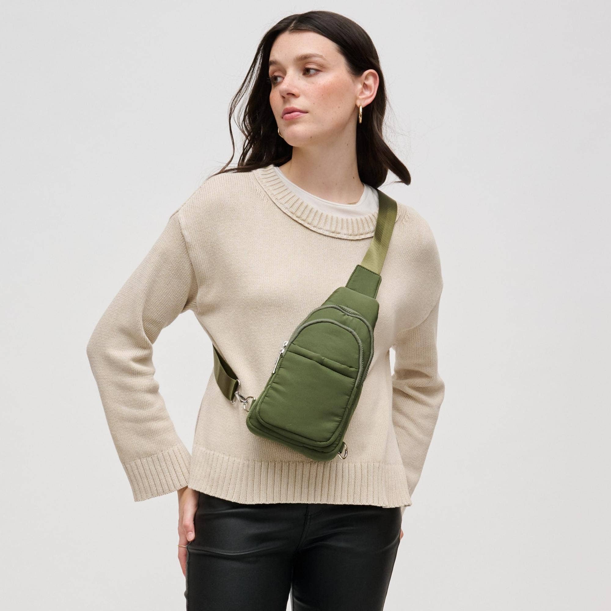 Urban Expressions - Wholesale Backpack - Women's - Kenny Nylon Multi-Compartment Sling Backpack Sling Backpack8