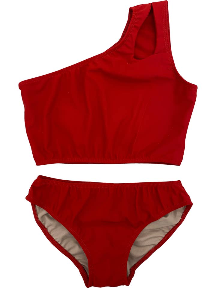 Cheryl Creations Kids - Wholesale Two Piece Swimsuit - Kids - Girl's Two Piece One Shoulder Bathing Suit3