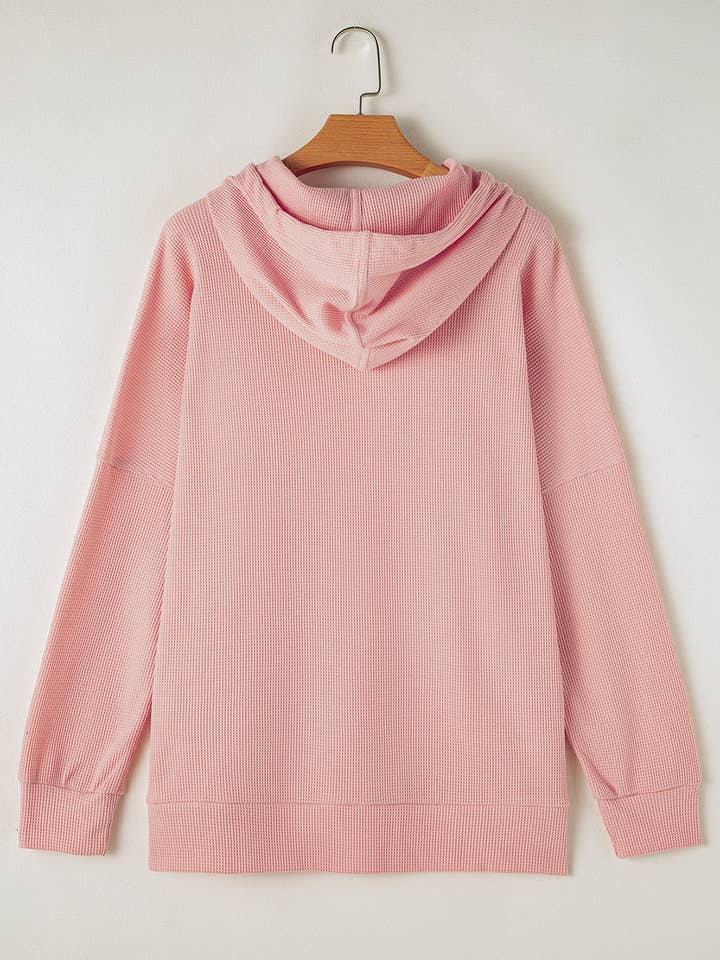 Light Pink Aria High Low Oversized Hoodie for wholesale on Faire7